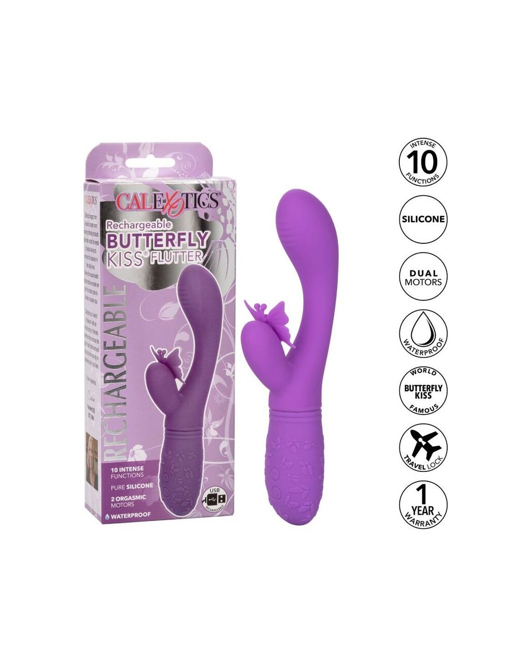 CALIFORNIA EXOTICS BUTTERFLY KISS FLUTTER VIOLETA