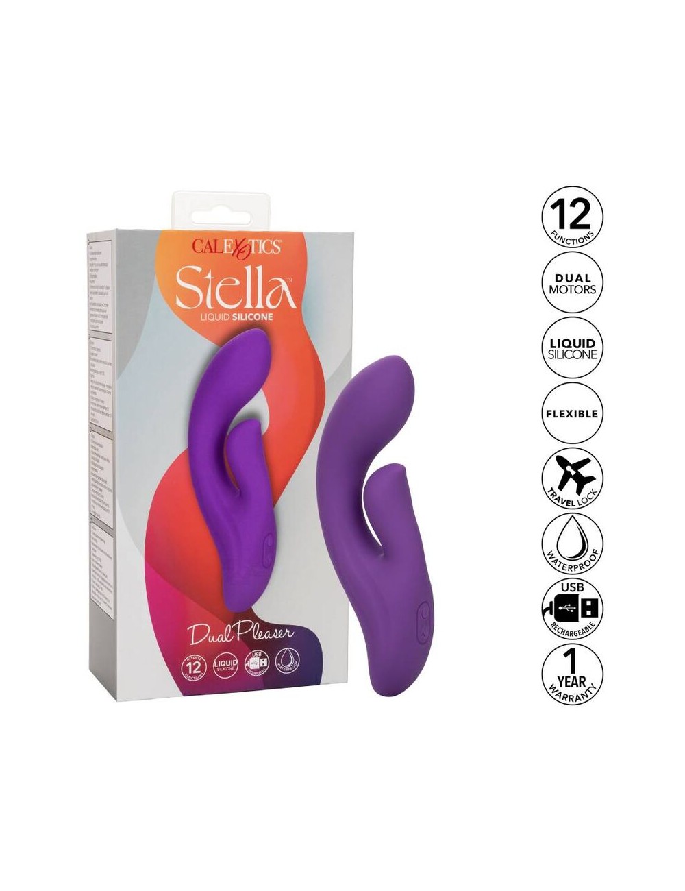 CALIFORNIA EXOTICS STELLA DUAL PLEASER VIOLETA CALIFORNIA EXOTICS STELLA DUAL PLEASER VIOLETA