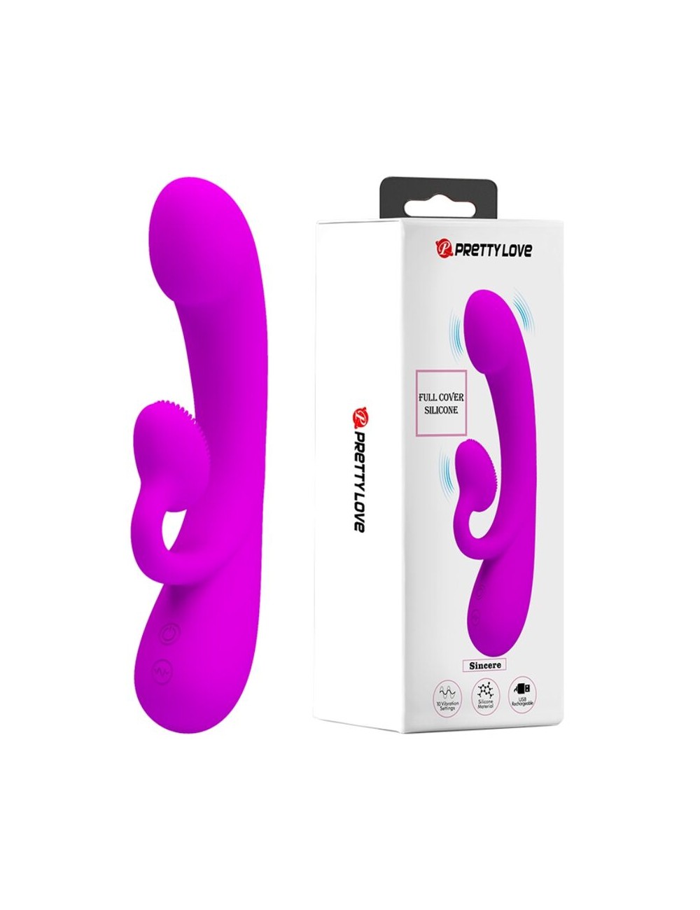 PRETTY LOVE - SINCERE VIBRADOR Y SUCCIONADOR DE CLITORIS SILICONA MORADO PRETTY LOVE - SINCERE VIBRADOR Y SUCCIONADOR DE CLITORIS SILICONA MORADO