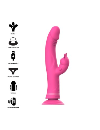 INTENSE - JULIO VIBRADOR RABBIT SILICONA ROSA