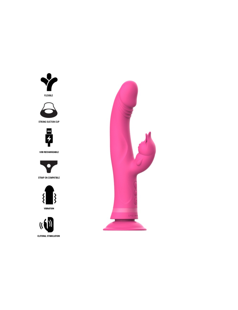 INTENSE - JULIO VIBRADOR RABBIT SILICONA ROSA
