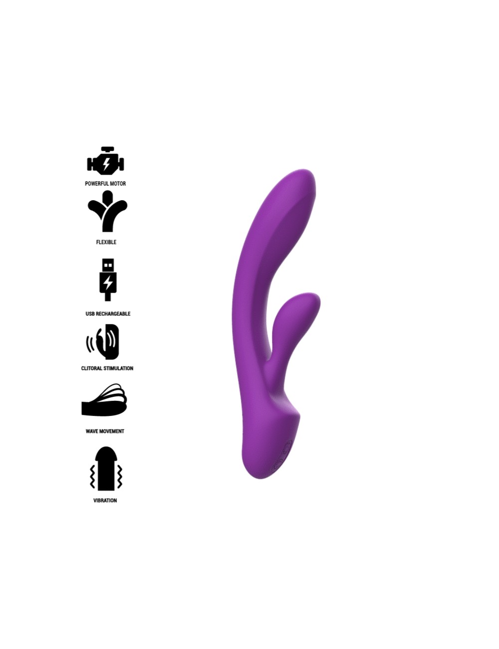 INTENSE - LUIGI VIBRADOR RABBIT SILICONA LIQUIDA MORADO INTENSE - LUIGI VIBRADOR RABBIT SILICONA LIQUIDA MORADO