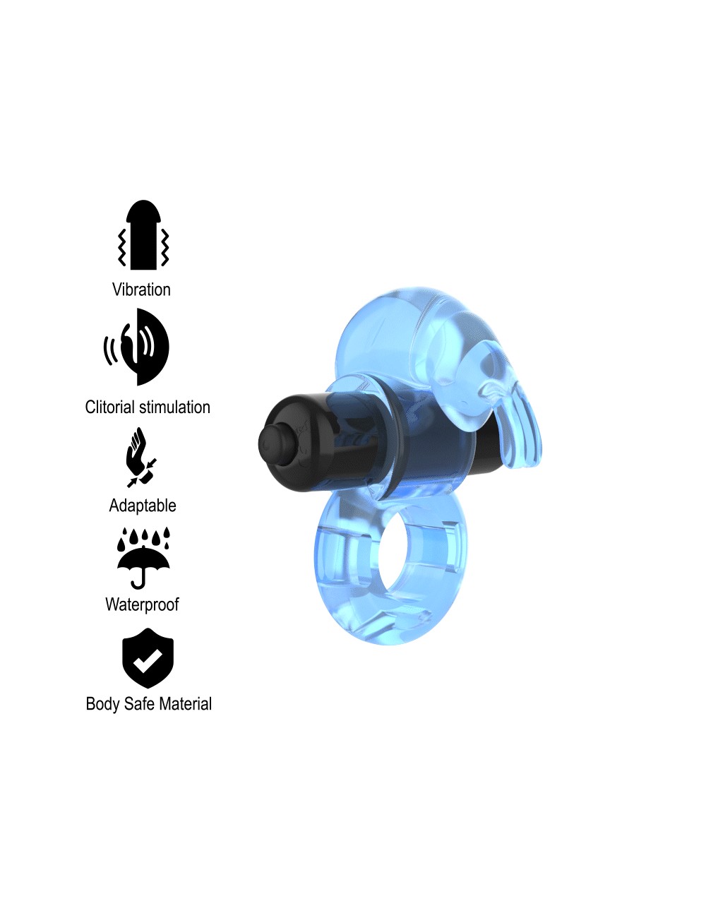 INTENSE - FRY ANILLO VIBRADOR AZUL