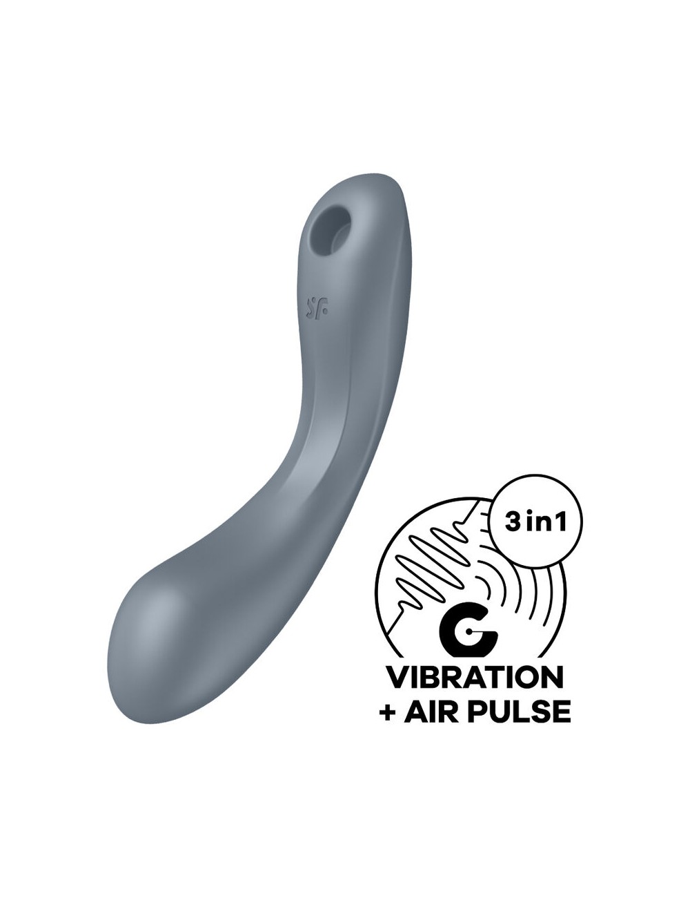 SATISFYER - CURVE TRINITY 1 AIR PULSE VIBRATION GRIS