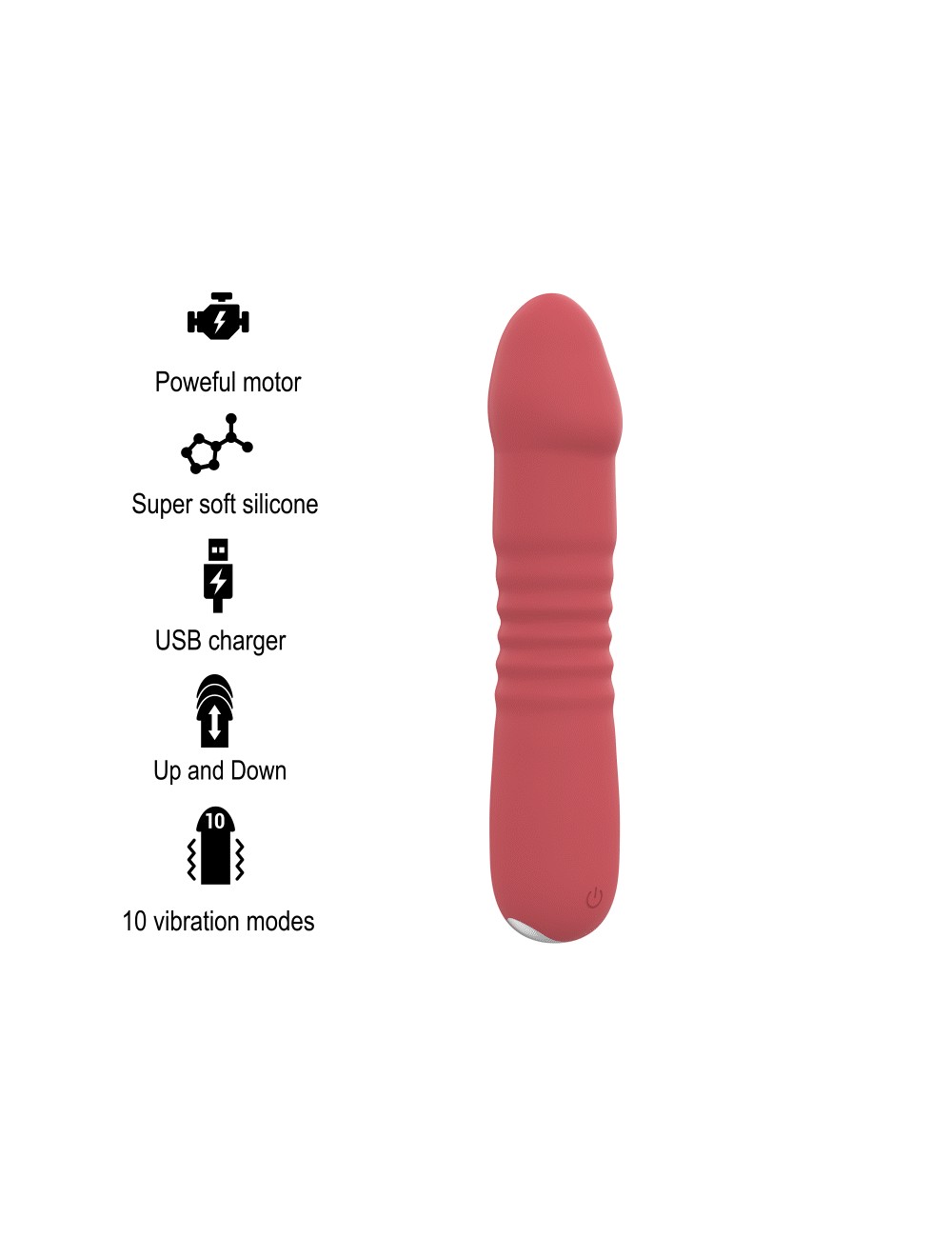 INTENSE - JUNE UP & DOWN 10 VIBRACIONES ROJO