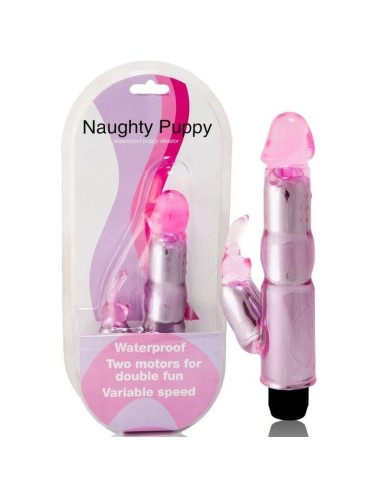 VIBRADOR C/ESTIMULADOR ROSA REGULABLE