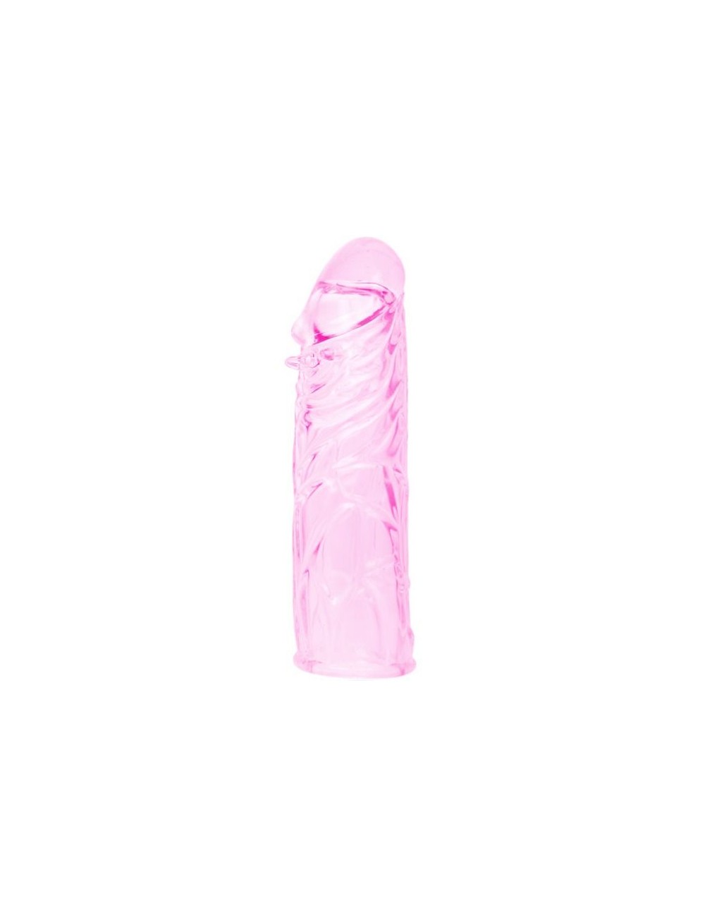 FUNDA ROSA  PENE SILICONA ESTIMULANTE 13CM