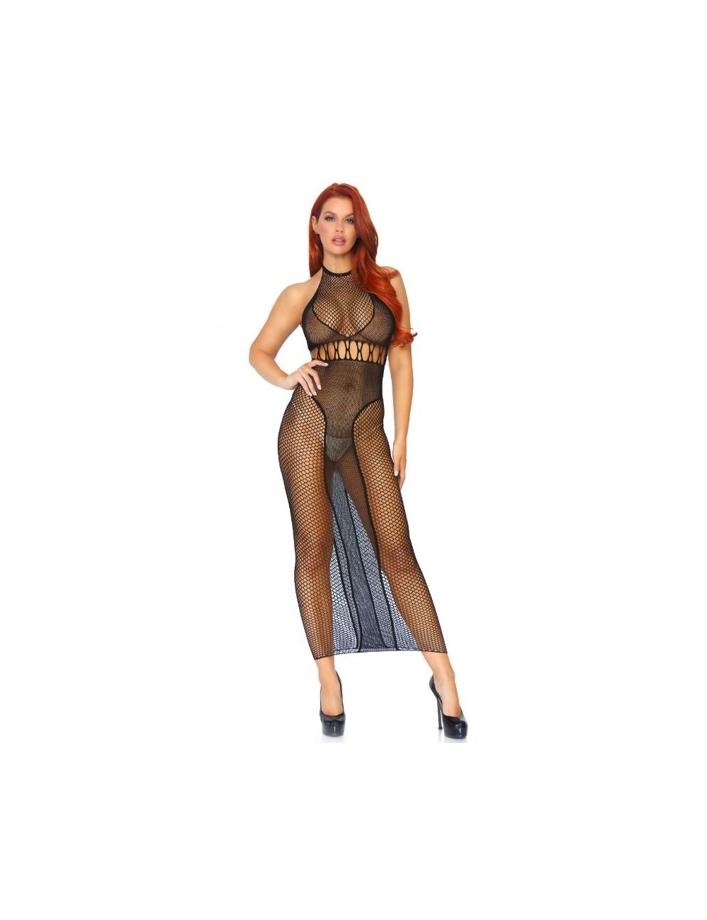 LEG AVENUE VESTIDO EN RED CON ESPALDA DESCUBIERTA T.U. LEG AVENUE VESTIDO EN RED CON ESPALDA DESCUBIERTA T.U.