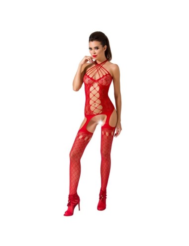 PASSION WOMAN BS056 BODYSTOCKING ROJO TALLA UNICA