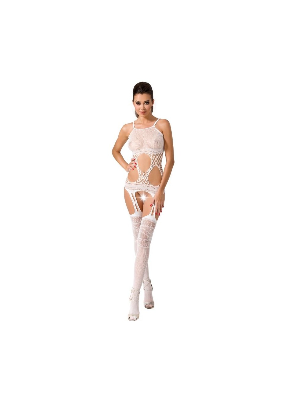 PASSION WOMAN BS047 BODYSTOCKING BLANCO TALLA UNICA PASSION WOMAN BS047 BODYSTOCKING BLANCO TALLA UNICA