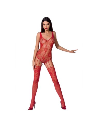 PASSION WOMAN BS074 BODYSTOCKING TALLA UNICA ROJO