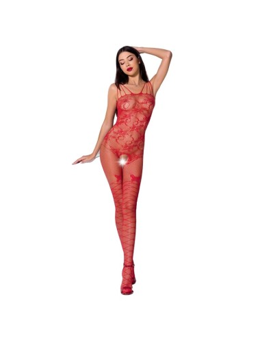 PASSION WOMAN BS076 BODYSTOCKING TALLA UNICA ROJO