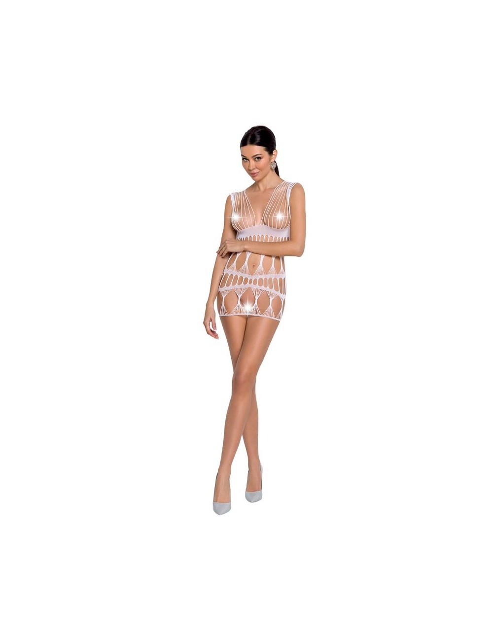 PASSION WOMAN BS089 BODYSTOCKING BLANCO TALLA UNICA PASSION WOMAN BS089 BODYSTOCKING BLANCO TALLA UNICA