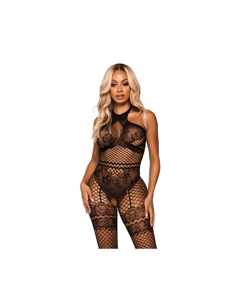 LEG AVENUE BODYSTOCKING CUELLO HALTER TALLA UNICA - NEGRO LEG AVENUE BODYSTOCKING CUELLO HALTER TALLA UNICA - NEGRO