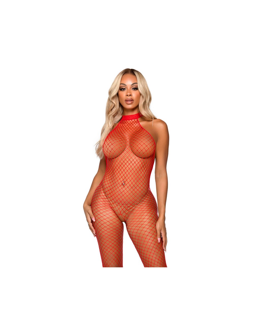 LEG AVENUE BODYSTOCKING CUELLO RACER TALLA UNICA - ROJO LEG AVENUE BODYSTOCKING CUELLO RACER TALLA UNICA - ROJO