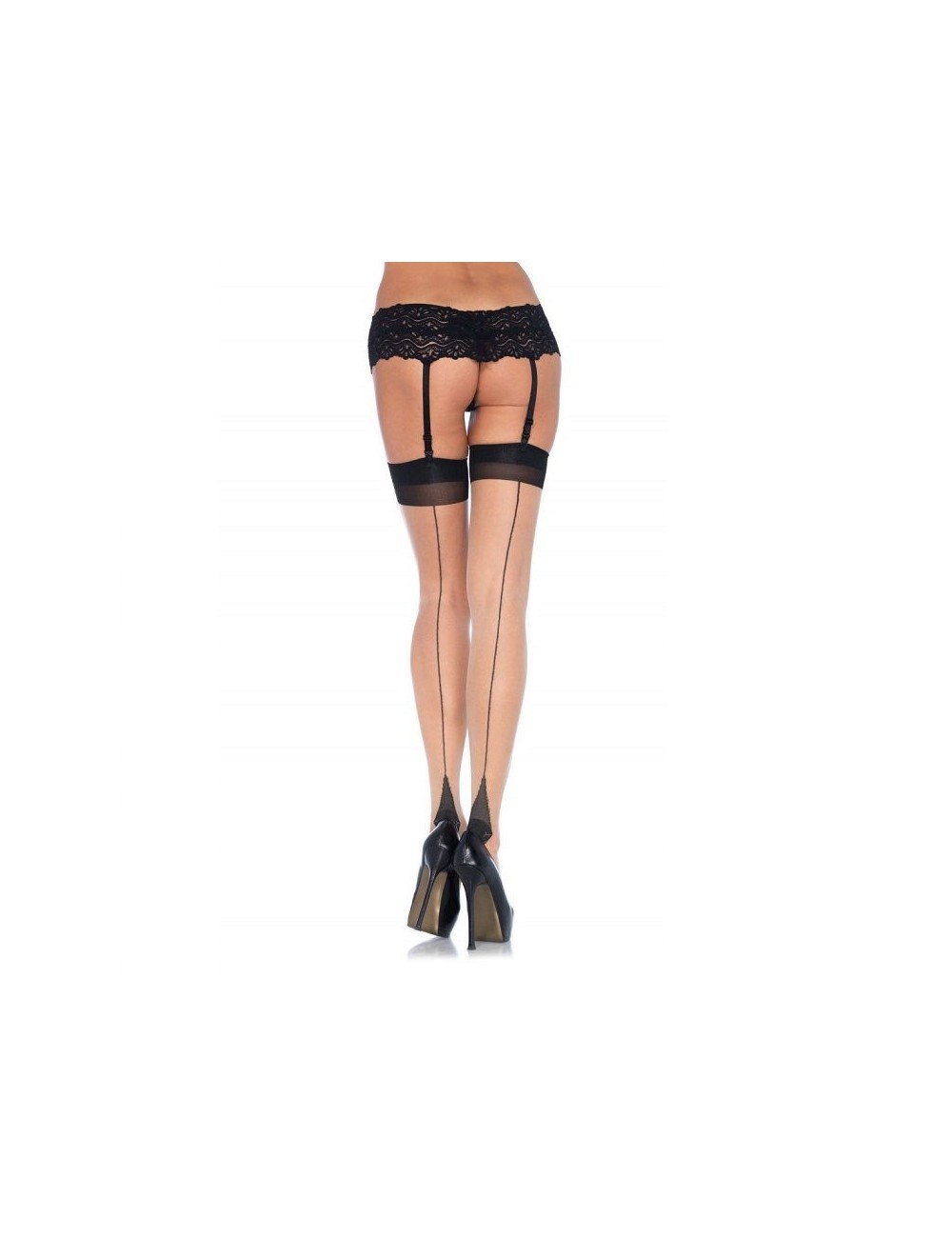 LEG AVENUE MEDIAS CON TACON CUBANO Y COSTURA TRASERA NUDE LEG AVENUE MEDIAS CON TACON CUBANO Y COSTURA TRASERA NUDE
