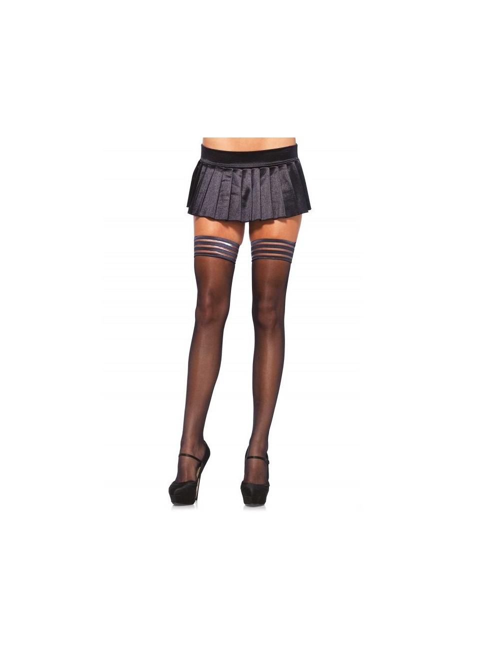 LEG AVENUE MEDIAS CON 4 AJUSTE SILICONA LEG AVENUE MEDIAS CON 4 AJUSTE SILICONA