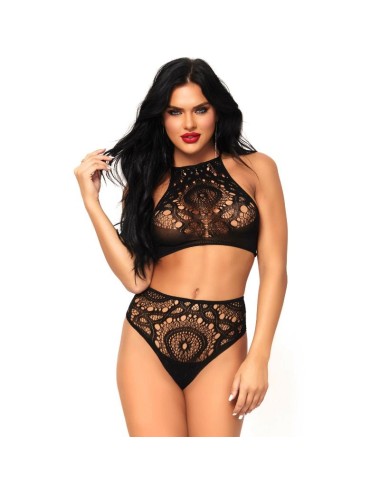 LEG AVENUE SET 2 PIEZAS TOP Y PANTIES M/L