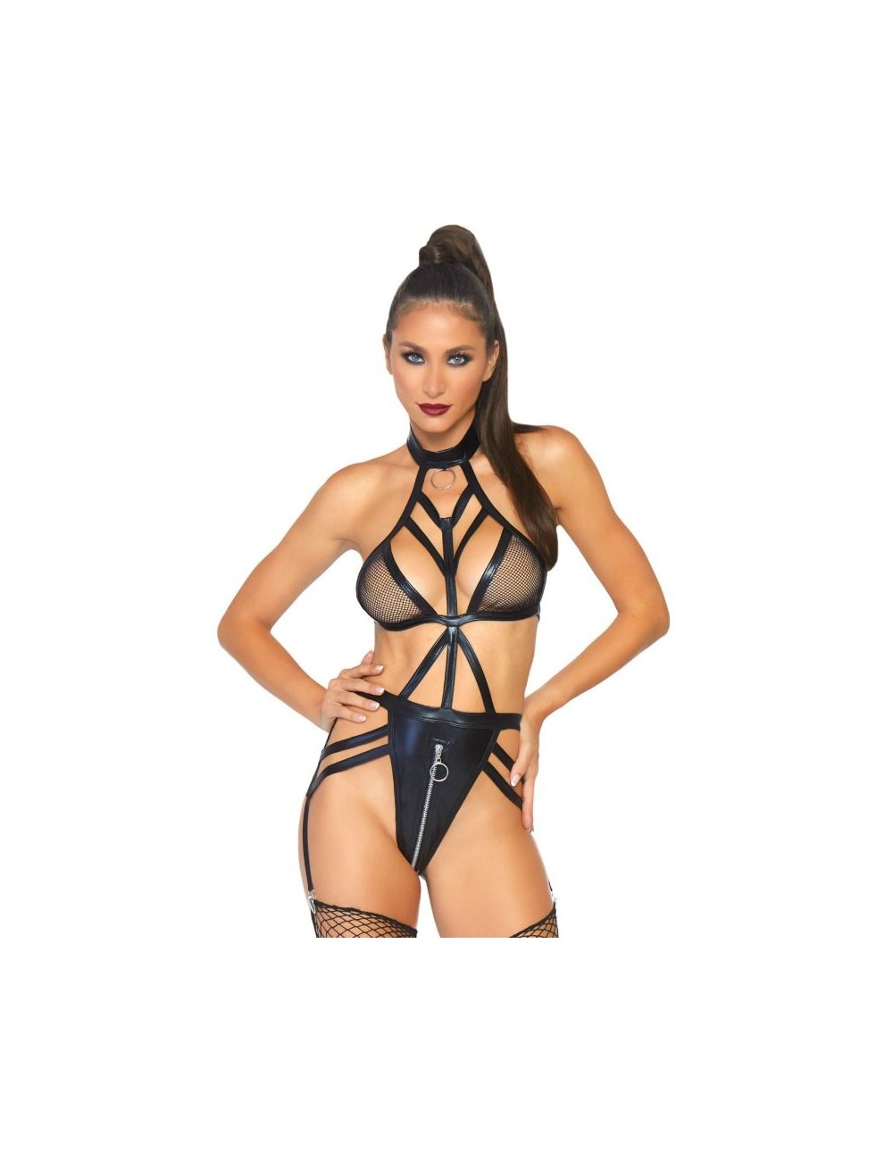 LEG AVENUE TEDDY ESTILO BDSM TALLA S/M LEG AVENUE TEDDY ESTILO BDSM TALLA S/M