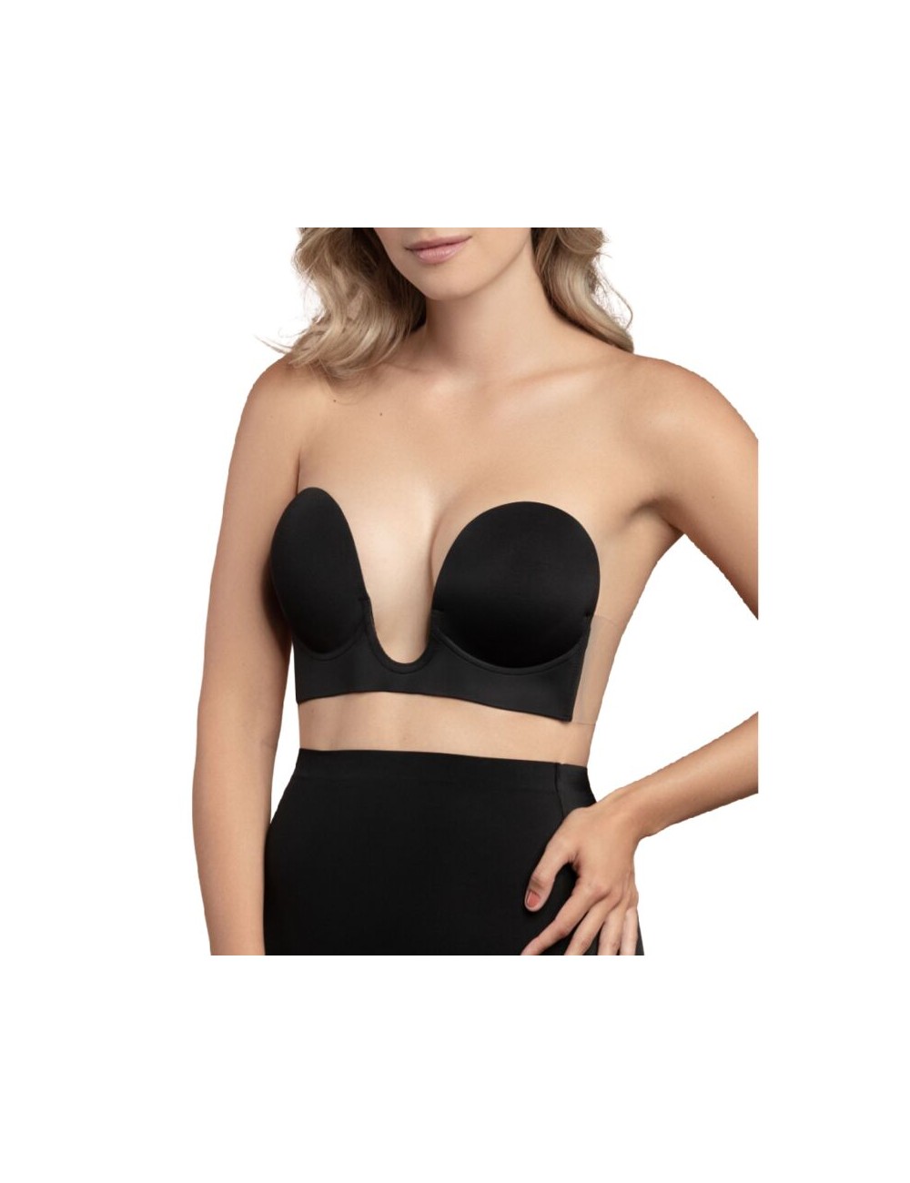 BYE BRA SUJETADOR SIN ASAS EN U NEGRO TALLA D BYE BRA SUJETADOR SIN ASAS EN U NEGRO TALLA D