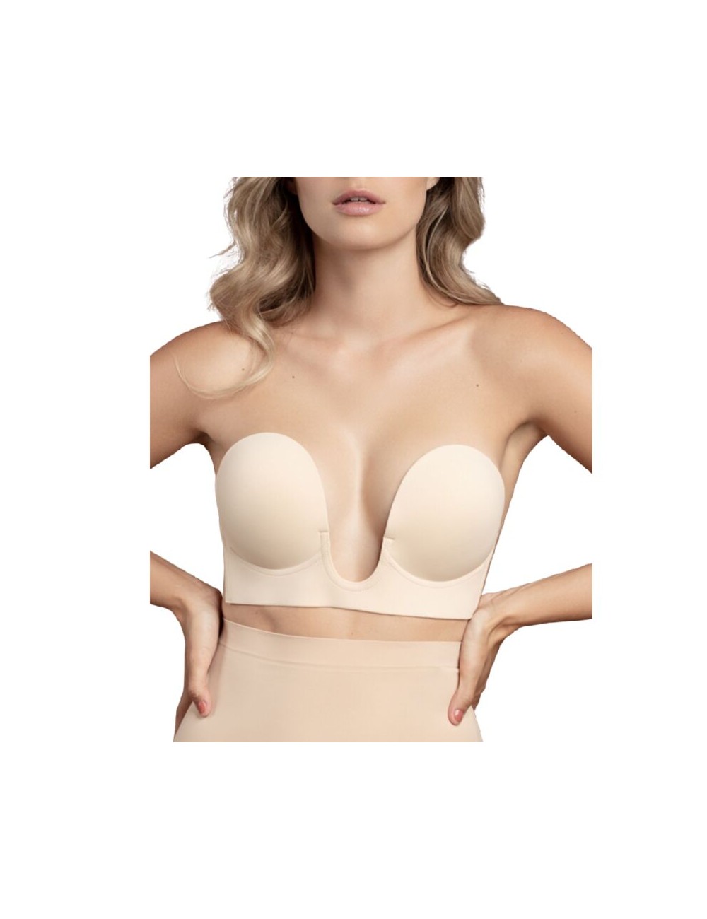 BYE BRA SUJETADOR SIN ASAS EN U NATURAL TALLA A