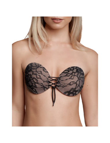 BYE BRA SUJETADOR ADHESIVO CON ENTRELAZADO Y BORDADOS TALLA E