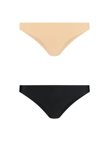 BYE BRA PACK 2 BRASILEÑAS NEGRAS Y BEIGE XL