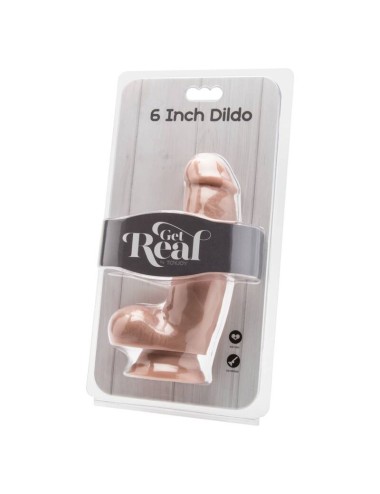 GET REAL - DILDO 12 CM CON TESTICULOS NATURAL
