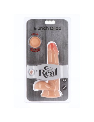 GET REAL - DUAL DENSITY DILDO 17 CM CON TESTICULOS NATURAL