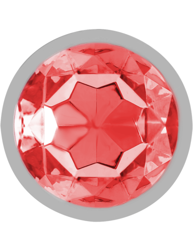 INTENSE - PLUG ANAL METAL CON CRISTAL ROJO TALLA M