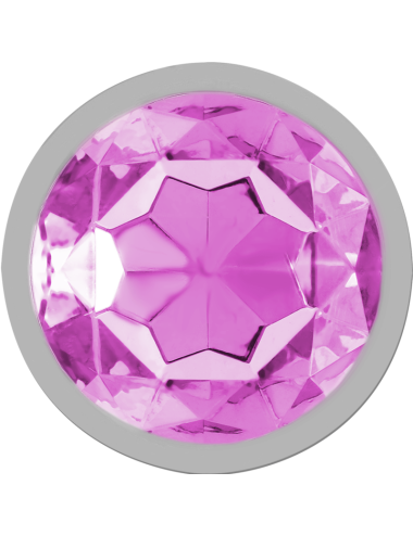 INTENSE - PLUG ANAL METAL ALUMINIO CON CRISTAL ROSA TALLA L