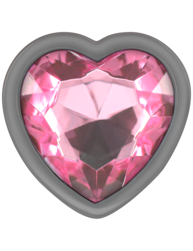 INTENSE - PLUG ANAL METAL ALUMINIO CORAZÓN ROSA TALLA L