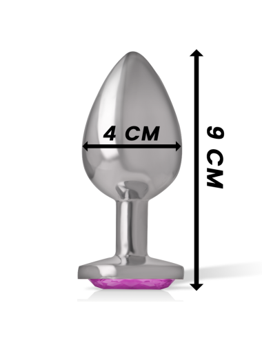 INTENSE - PLUG ANAL METAL ALUMINIO CORAZÓN ROSA TALLA L
