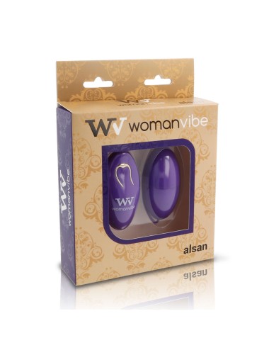 WOMANVIBE  ALSAN HUEVO CONTROL REMOTO NEGRO SILICONA PURPLE