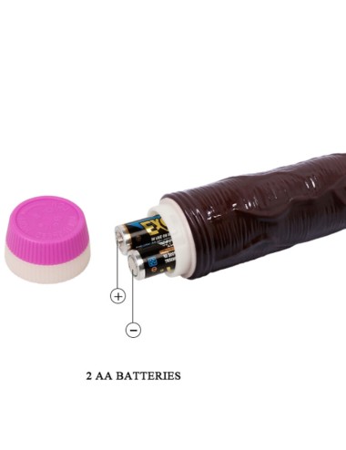 WAVES OF PLEASURE VIBRADOR 23 CM MARRÓN