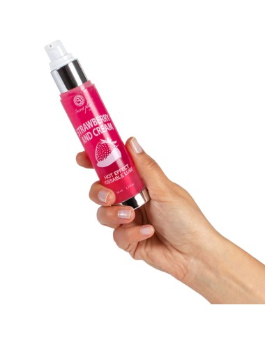 SECRETPLAY LUBRICANTE 2-1 EFECTO CALOR FRESA&NATA 50ML