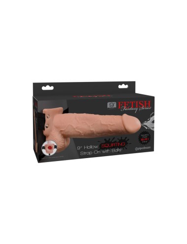 FETISH FANTASY 9  ARNÉS CON PENE REALISTICO EYACULADOR  22,9CM