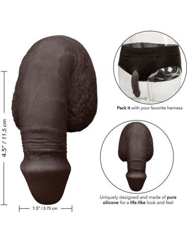 PACKING PENIS  PENE DE SILICONA 12.75CM NEGRO