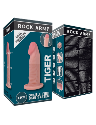 ROCKARMY DUAL DENSITY TIGER DILDO REALISTA 14CM
