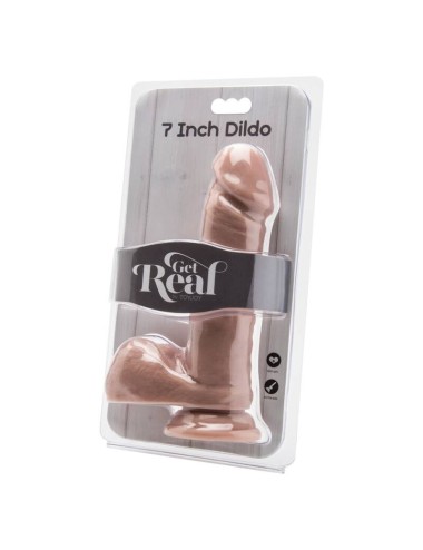 GET REAL - DILDO 18 CM CON TESTICULOS NATURAL