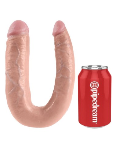 KING COCK DILDO DOBLE PENETRACIÓN 17.8 CM NATURAL