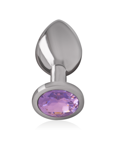 INTENSE - PLUG ANAL METAL ALUMINIO CON CRISTAL VIOLETA TALLA S
