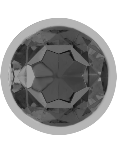 INTENSE - PLUG ANAL METAL ALUMINIO CON CRISTAL NEGRO TALLA S