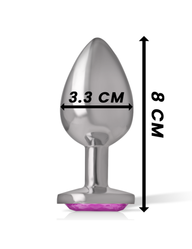 INTENSE - PLUG ANAL METAL ALUMINIO CORAZÓN ROSA TALLA M