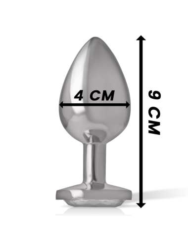 INTENSE - PLUG ANAL METAL ALUMINIO CORAZÓN BLANCO TALLA L