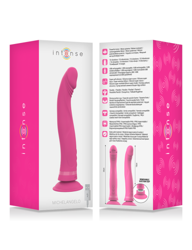 INTENSE - MICHELANGELO DILDO VIBRADOR SILICONA ROSA