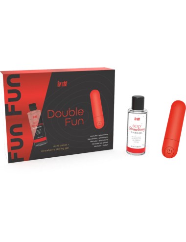 INTT - DOUBLE FUN KIT CON BALA VIBRADORA Y GEL DE MASAJE FRESA