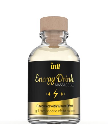 INTT - GEL DE MASAJE CON SABOR A BEBIDA ENERGETÍCA Y EFECTO CALOR