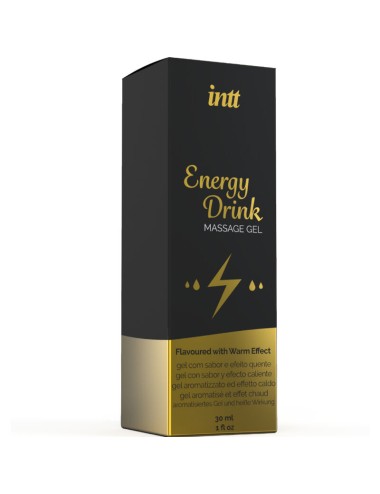 INTT - GEL DE MASAJE CON SABOR A BEBIDA ENERGETÍCA Y EFECTO CALOR