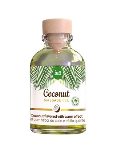 INTT - GEL DE MASAJE VEGANO CON SABOR A COCO Y EFECTO CALOR
